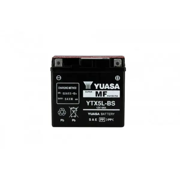 Yuasa battery Ytx5l-bs X6- 12v 4ah - L 114mm W 71mm H 106mm with acid