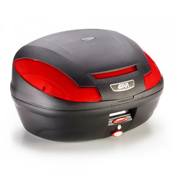 Givi 47 liter monolock top case black embossed the monolock plate and universal kit for mounting are NOT included