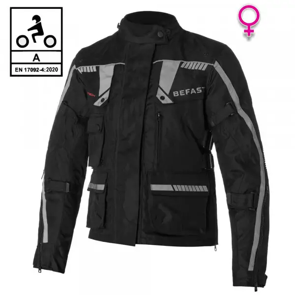 Giacca moto donna touring Befast TOURING TECH Lady CE certificata 3 strati