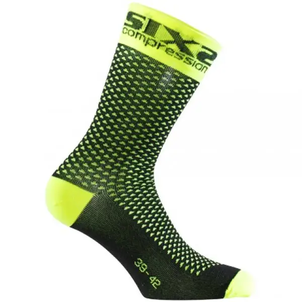 SIXS short compression sock Fluo Yellow