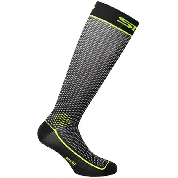 SIXS Technical long socks LONG 2 Black carbon Yellow