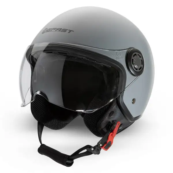 Casco jet Befast Rapid II doppia visiera Grigio Opaco