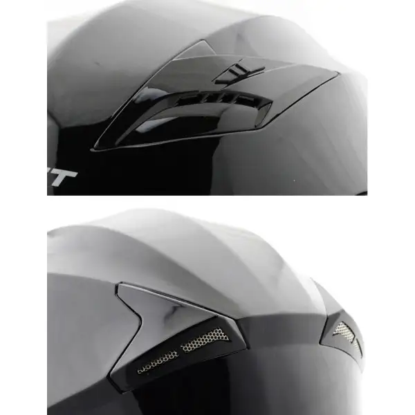 Casco jet Befast Top J nero lucido