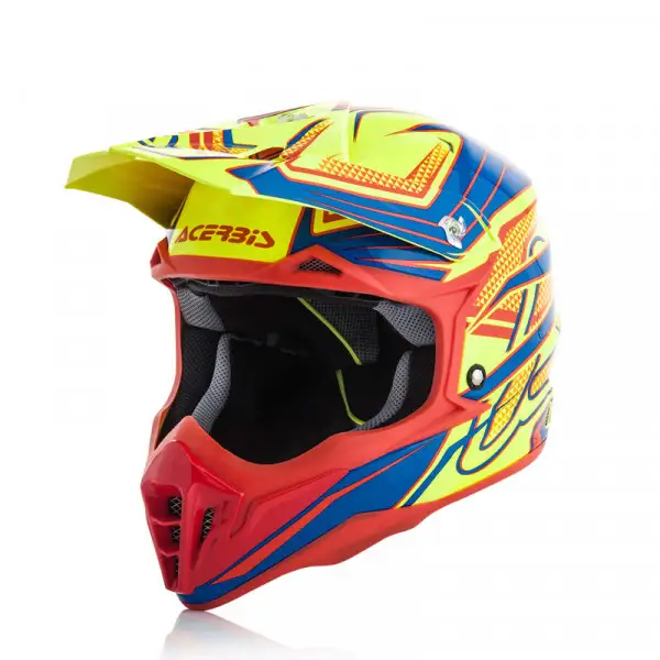 Off road helmet Acerbis Impact 3.0 Yellow Fluo blue