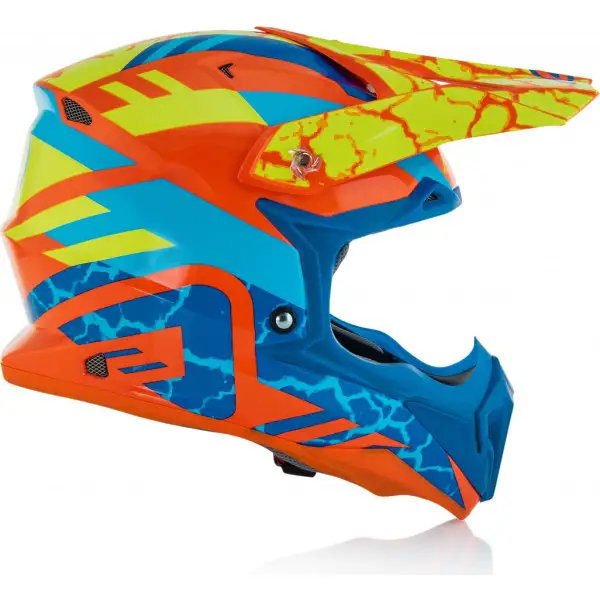 Acerbis Impact 3.0 off road fiber helmet Orange Blue Yellow