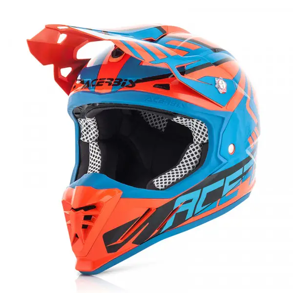 Off road helmet Acerbis Skinviper Profile 3.0 Shiny Fluo Orange blue