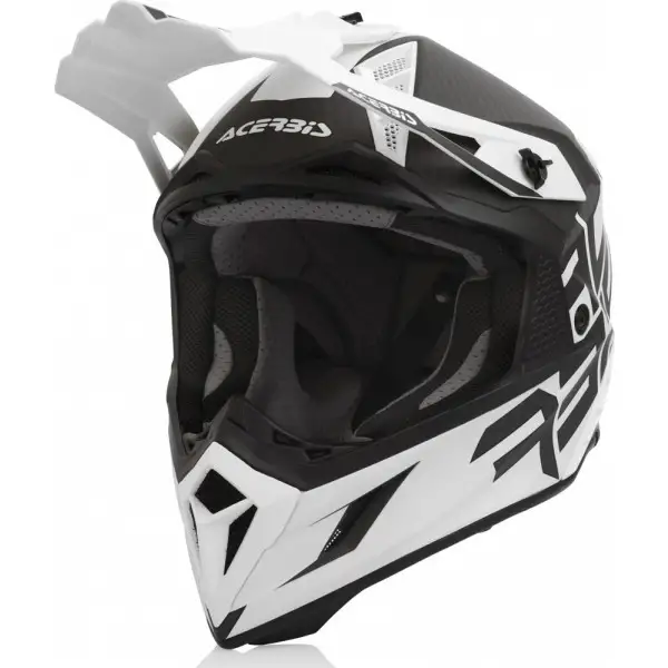 Acerbis STEEL CARBON cross helmet white black