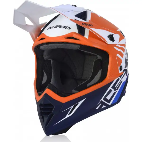 Acerbis X-TRACK VTR cross helmet fiber oange blue