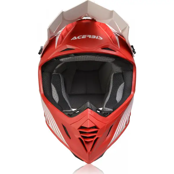 Acerbis X-Track VTR cross helmet fiber Red White