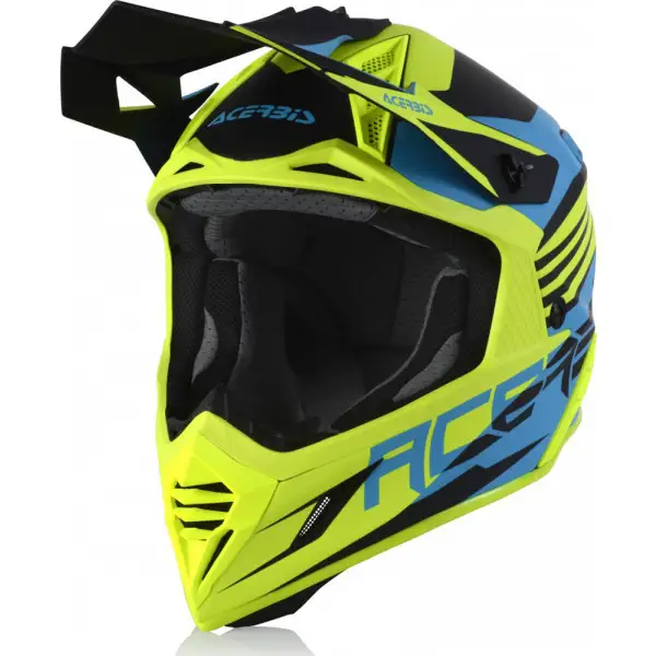 Acerbis  X-TRACK VTR cross helmet fiber turquoise fluo yellow black