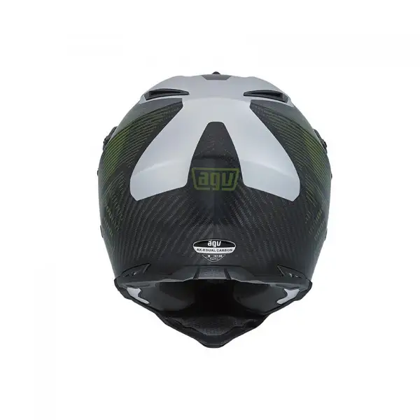 Casco cross Agv AX-8 Dual Carbon Multi Namib carbon silver verde