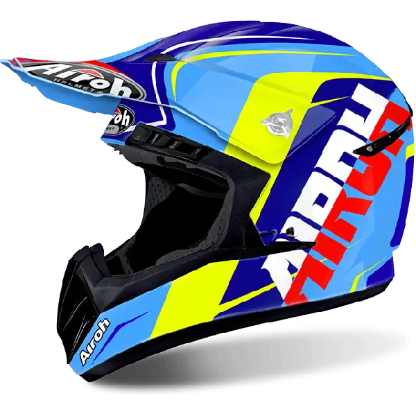 Airoh Switch Sign  off road helmet blue gloss