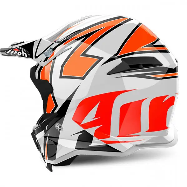 Airoh Terminator Open Vision Shock cross helmet fiber orange gloss