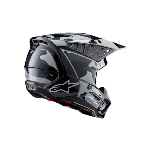 Cross helmet Alpinestars S-M5 ROVER 2 HELMET ECE 22.06 Black Silver Gloss