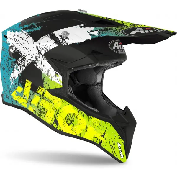 Airoh Wraap Smile kid cross helmet yellow matt