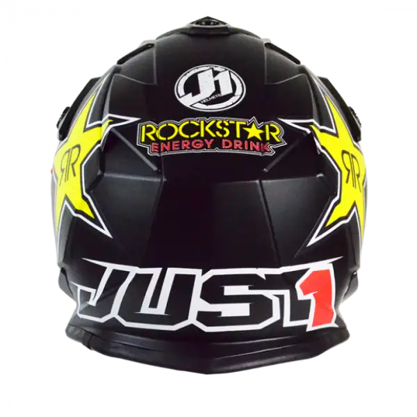 Just1 J38 Rockstar Energy Drink Off-Road Helmet Yellow