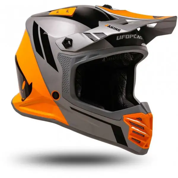 Korey gray orange child cross helmet