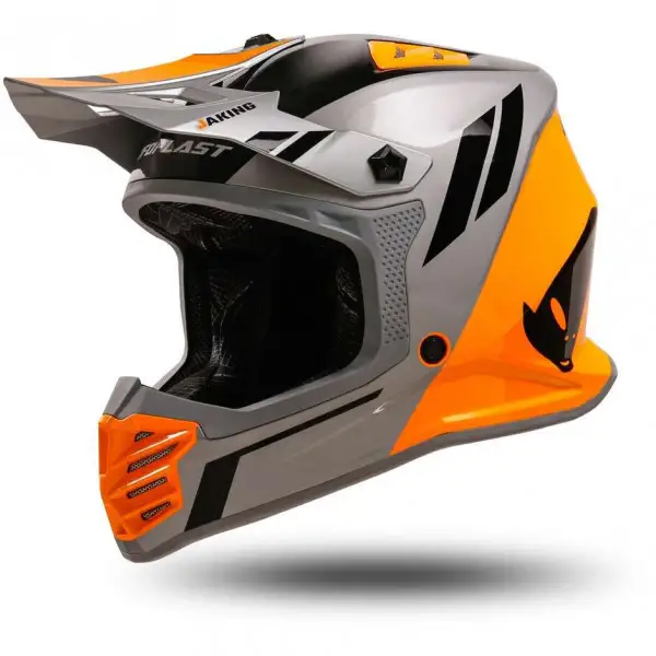 Korey gray orange child cross helmet