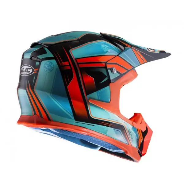 HJC FX-cross Piston MC4 cross helmet light blue orange