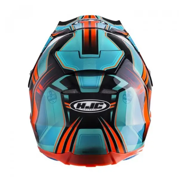 HJC FX-cross Piston MC4 cross helmet light blue orange