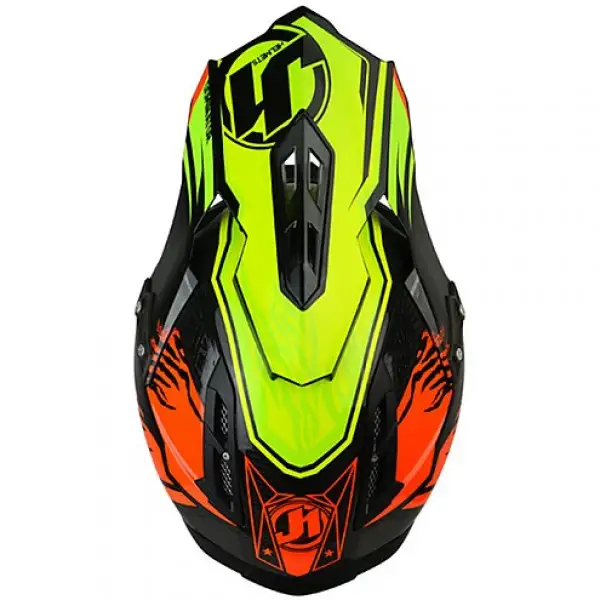 Just1 cross helmet J12 Dominator carbon neon lime red