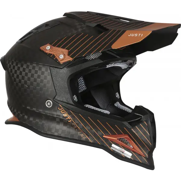 Just1 J12 Pro 10th Anniversary Cross Helmet Bronze Black White Carbon