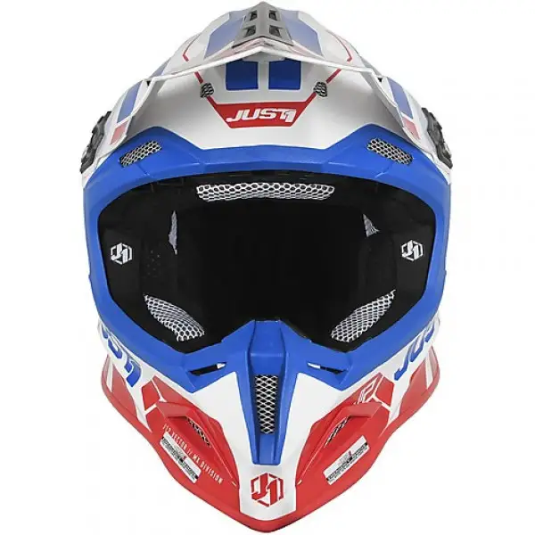 Just1 J12 Vector cross helmet Red Blue White Gloss