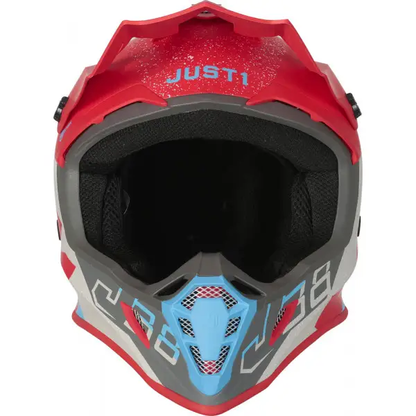 Just1 J38 KORNER cross helmet Blue Red