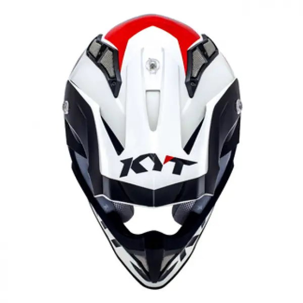 KYT cross helmet Strike Eagle K-MX fiber white red