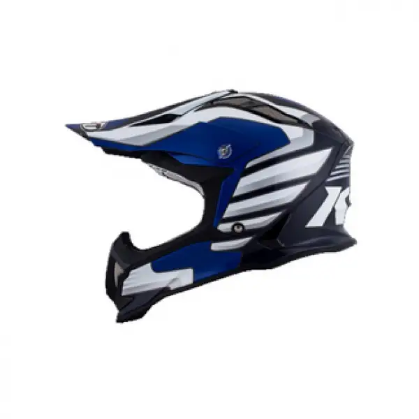 KYT cross helmet Strike Eagle Wings fiber white blue