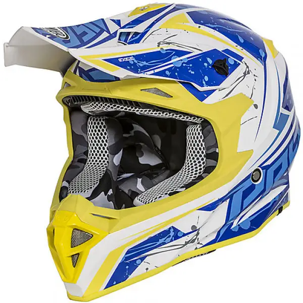 Premier EXIGE QX12 cross helmet White Blue Yellow
