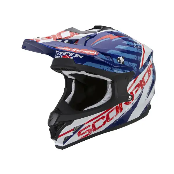 Casco cross Scorpion VX 15 EVO Air Gamma Blu Bianco