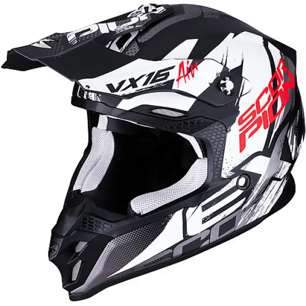 Scorpion VX 16 AIR ALBION cross helmet Black Matt White