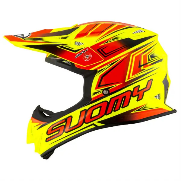 Suomy Mr Jump START fiber cross helmet YELLOW FLUO RED