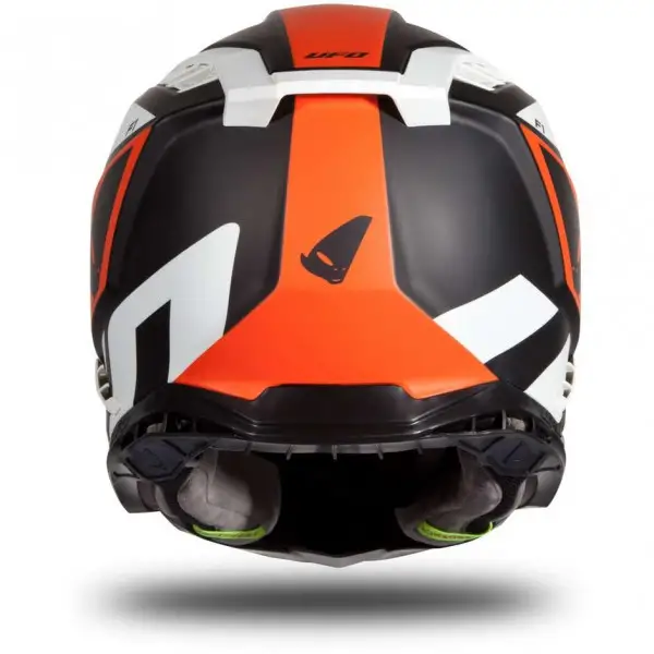 Echus cross helmet in matt black orange fiber