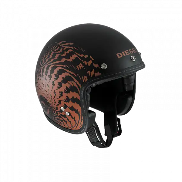 Casco demi-jet Diesel by Agv Old Jack Multi OJ2 nero opaco aranc