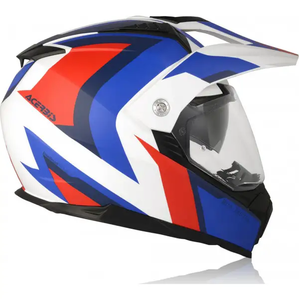 Acerbis Flip Fs-606 full face helmet White Blue Red