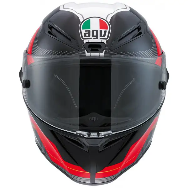 Casco integrale Agv GT Veloce Multi Izoard nero bianco rosso