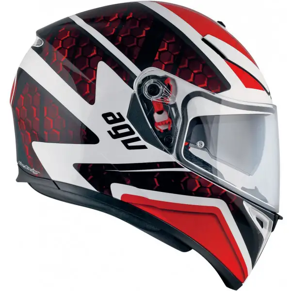 Agv K-3 SV Street Road Multi Pulse white black red Pinlock full face helmet