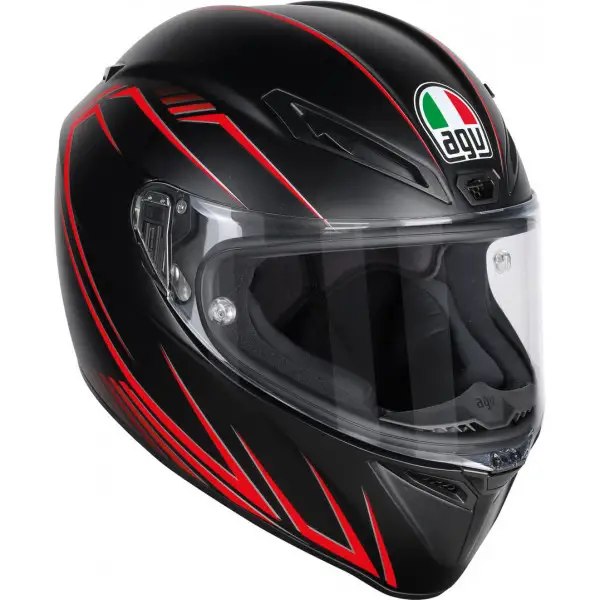 Agv Race Veloce S Multi Predatore matt black red Pinlock full face helmet
