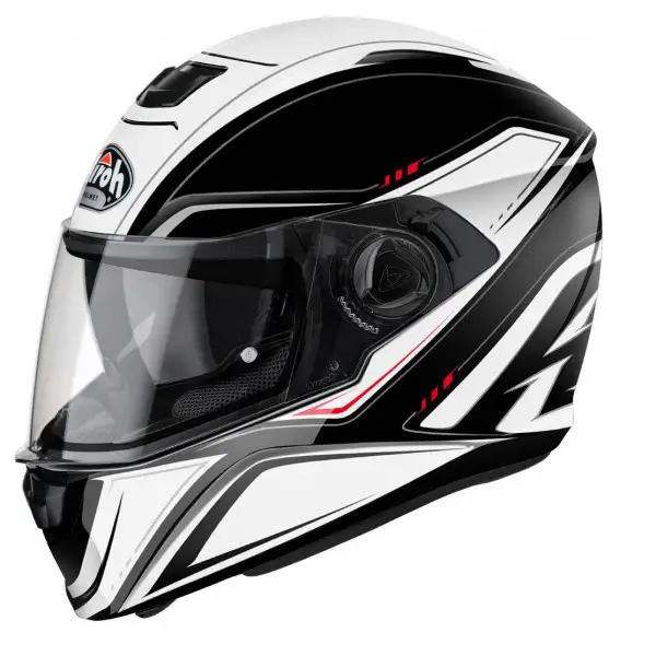 Casco integrale Airoh Storm Sprinter nero bianco lucido