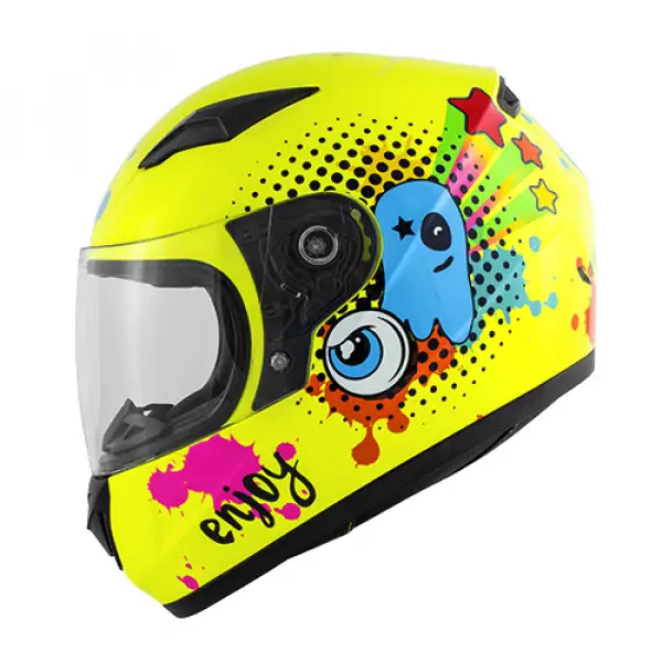 Kappa full face kid helmet J04 Boom gloss fluo yellow