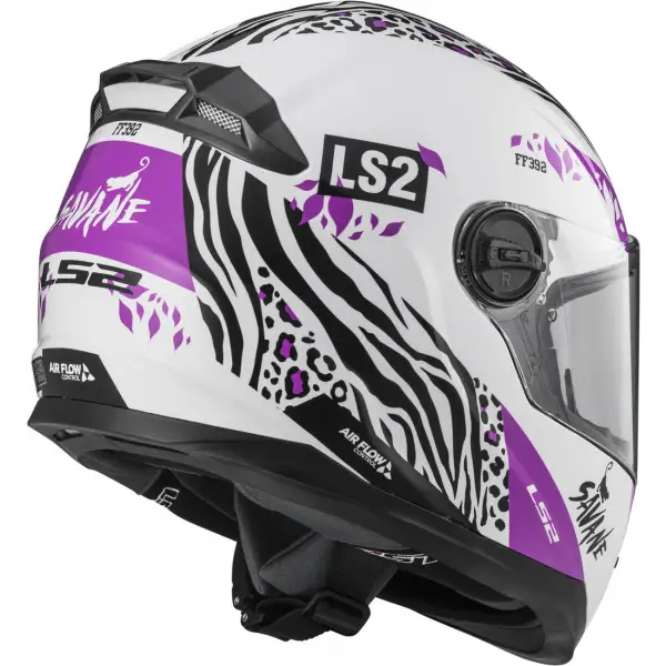 LS2 full-face kid helmet FF392 Savane White Purple