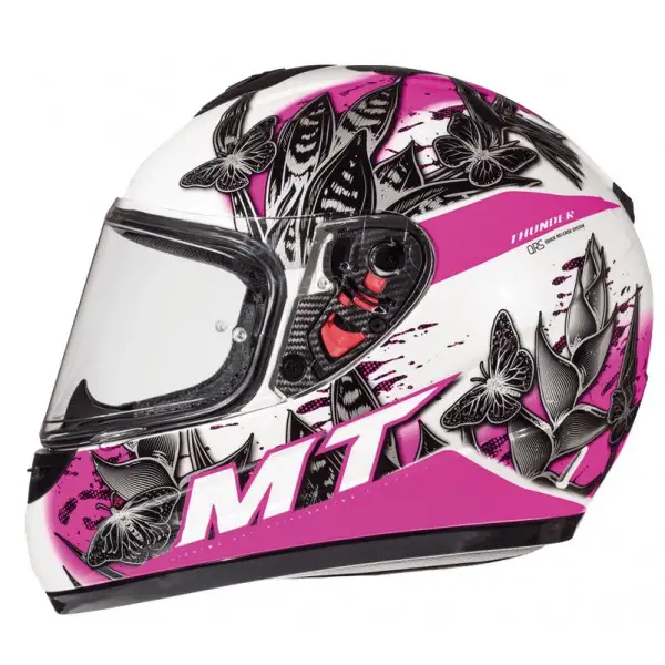 Mt Helmets Thunder Kid Breeze D8 Gloss Pink Full Face Kid Helmet