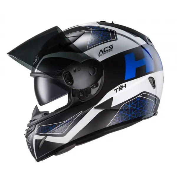 HJC TR-1 Tholos MC2SF full face helmet black white blue