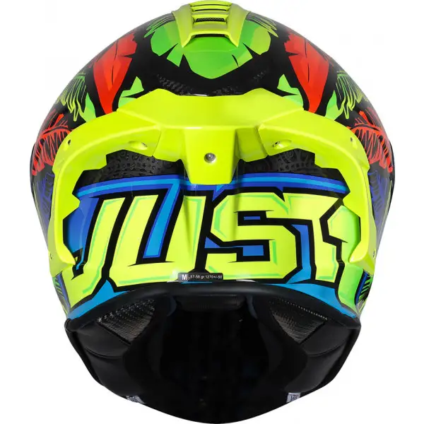 Just1 J-Gpr Tribe full face helmet in carbon Blue Yellow Fluo