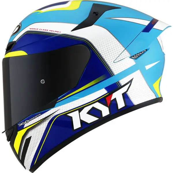 Kyt TT-COURSE GRAND PRIX full face helmet White Light Blue