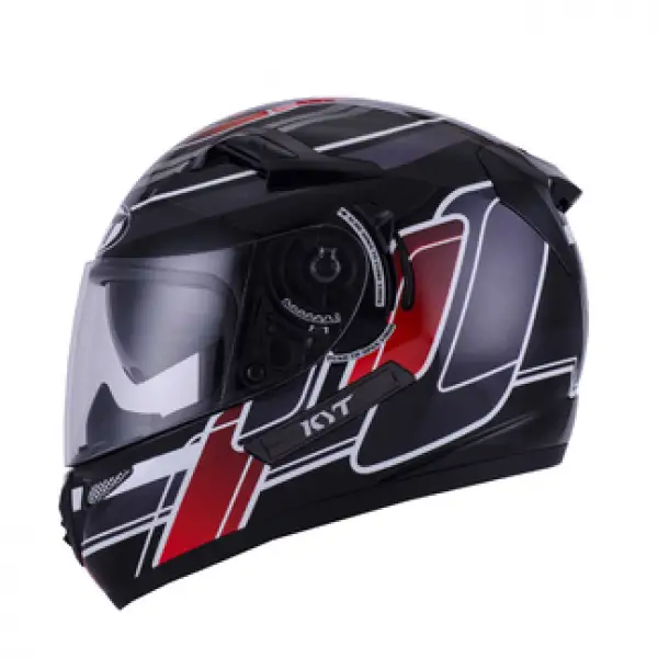 KYT full face helmet Venom Square black red