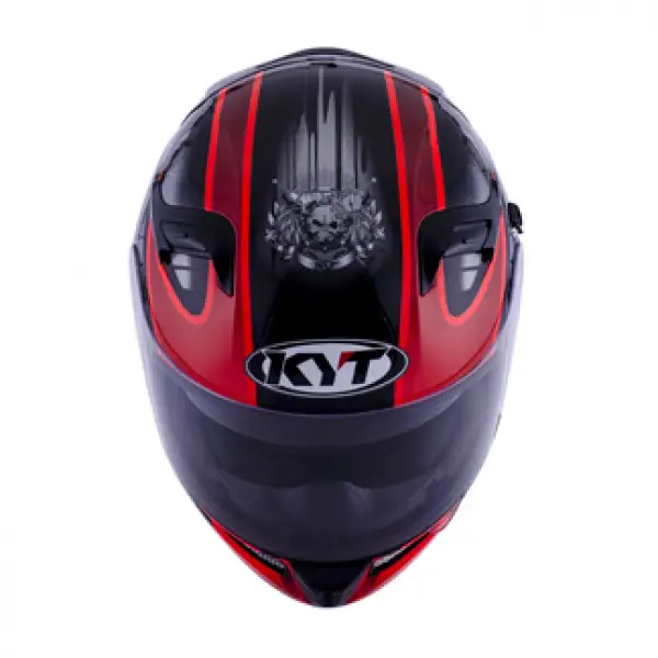 KYT full face helmet Venom Strike black red fluo