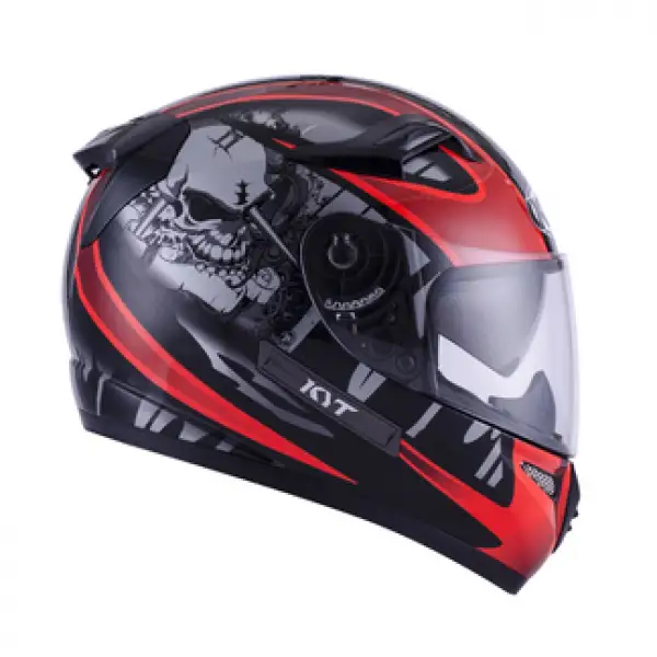 KYT full face helmet Venom Strike black red fluo